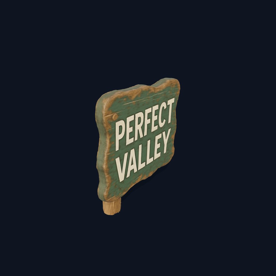 Rustic Wooden Sign model pack